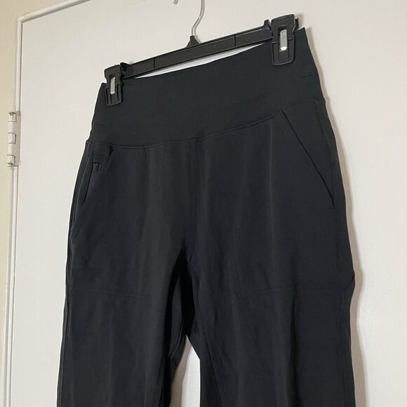 ATHLETA black pull on knit tapered jogger pants size US XS - Picture 2 of 6